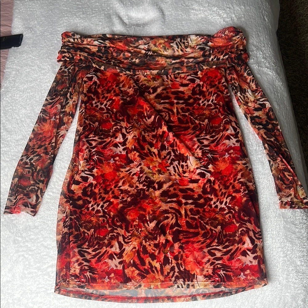 Vibrant Off-Shoulder Dress